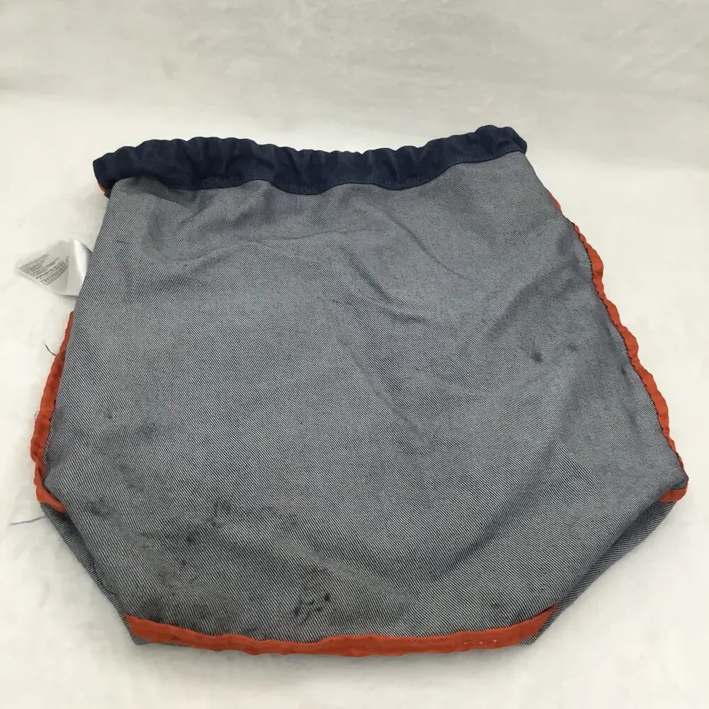GAP Drawstring Soft Backpack Denim with Orange Drawstring